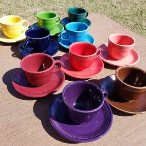 Homer Laughlin Fiestaware cup/saucer sets